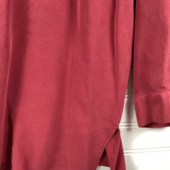 Charter Club 100%Silk Long Sleeve Armpit Burgundy Button Down Shirt Size 2X - Picture 7 of 7